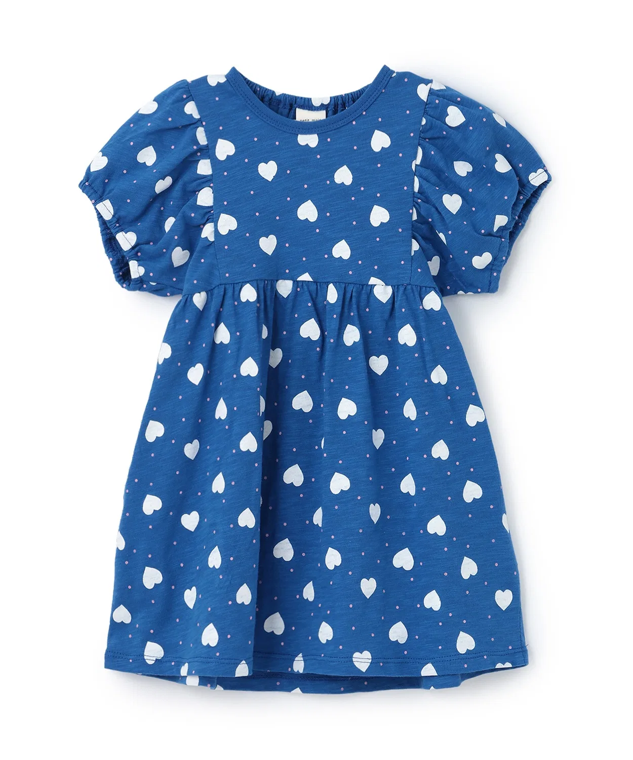Детское платье с принтом, без рукавов, Cut Total Pattern, petit main, Blue