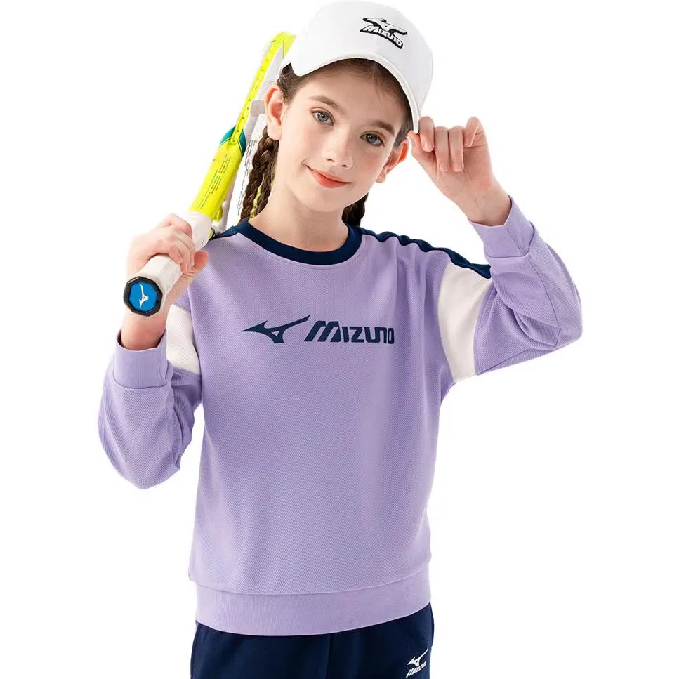 Свитшот с принтом, модель (GS) Mizuno, фиолетовый — фото 2
