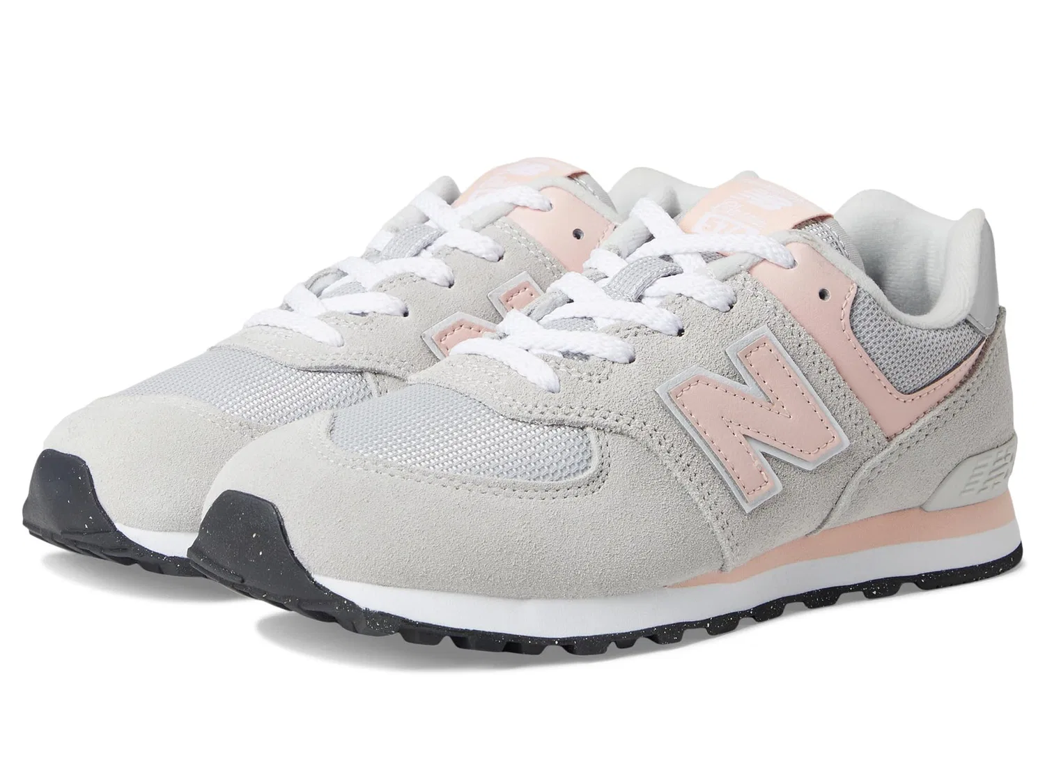 Детские кроссовки для девочек с принтом New Balance 574 Core, Light Pink — фото 2