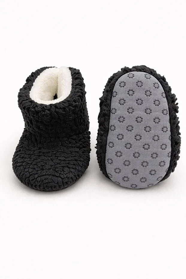 Детские тапочки для девочек хлопковые Numix Baby Kids, Black — фото 3