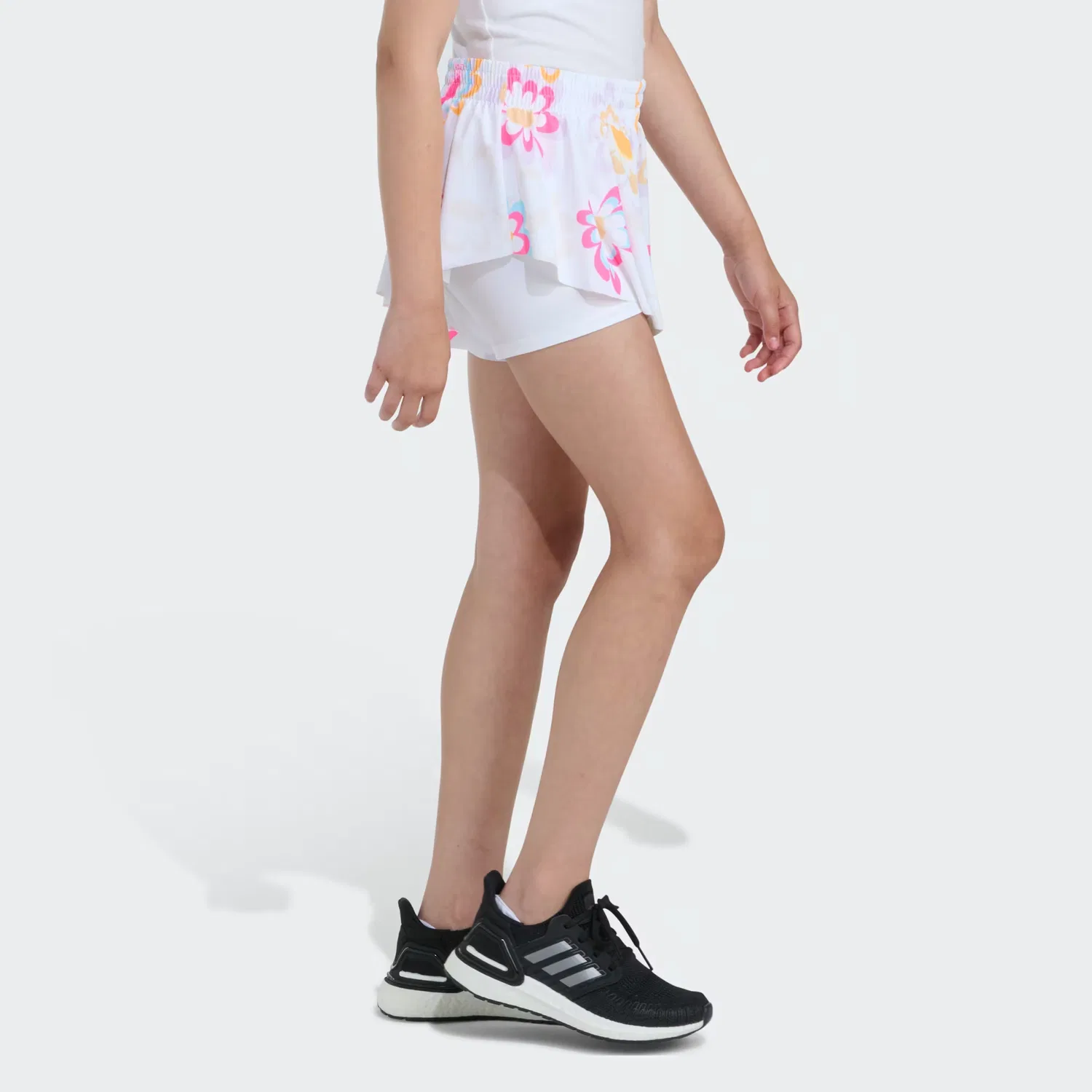 Детские шорты с асимметричным низом Adidas Sportswear, белый — фото 3