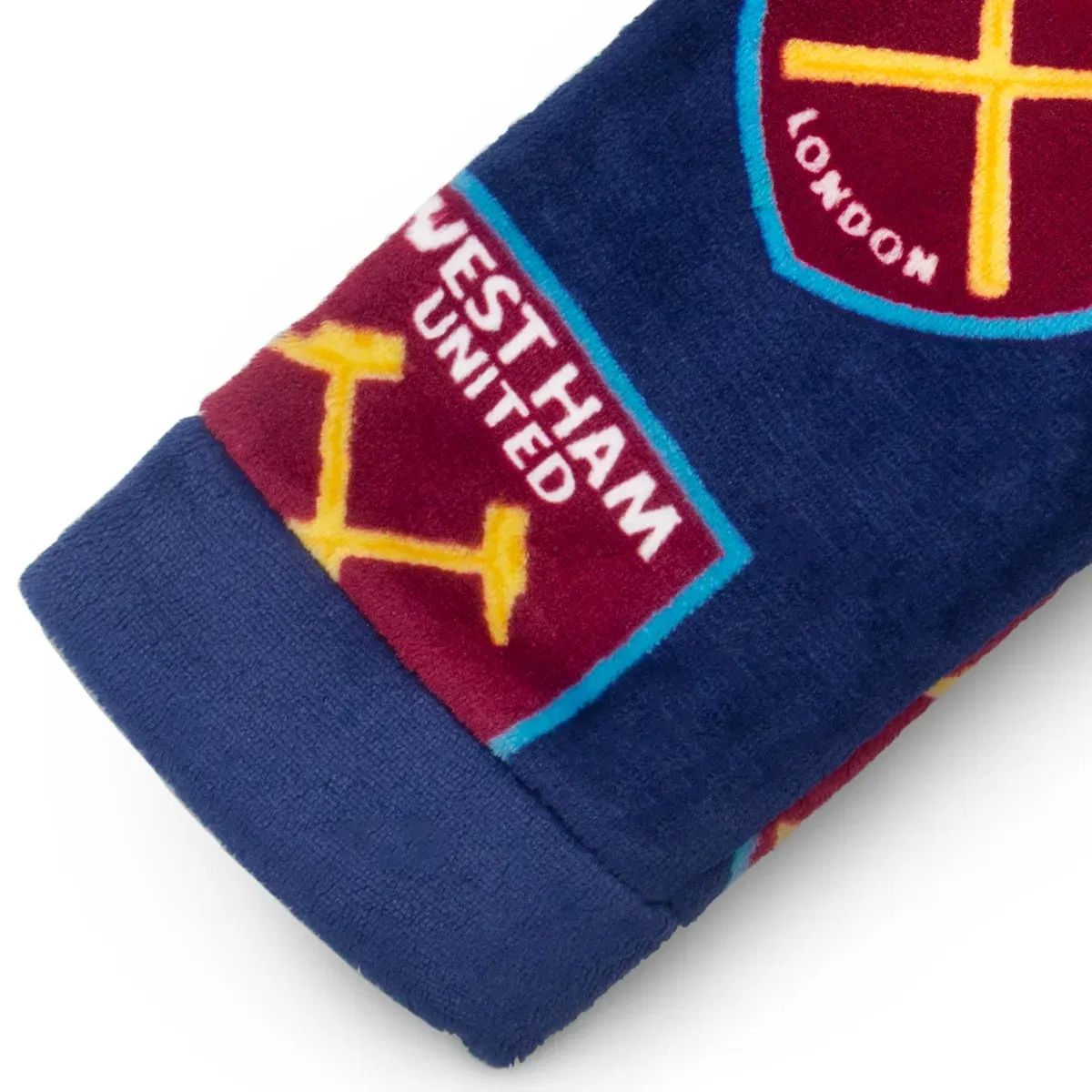 Детский халат из флиса с капюшоном West Ham United Fc, Blue — фото 3