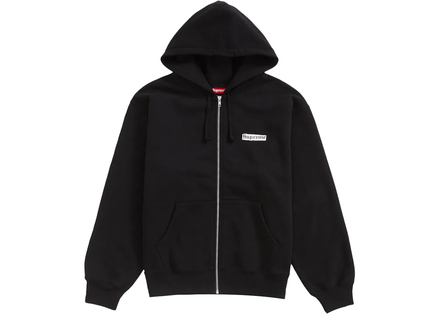 Мужская худи Supreme Spread Zip Up Hooded Sweatshirt, Black — фото 2