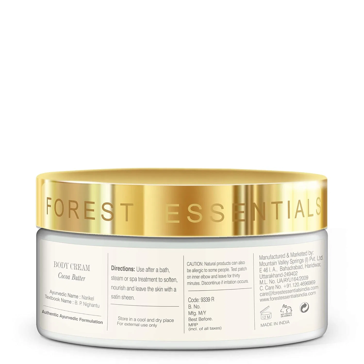 Крем для тела Cocoa Butter, Forest Essentials, 200 мл — фото 3