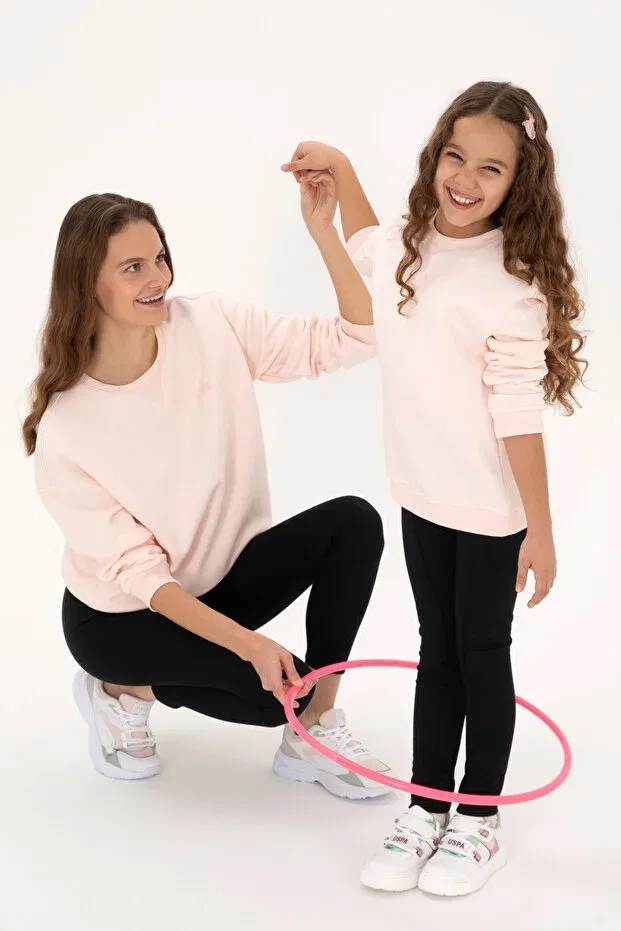 Детские свитшот для девочек с флисовой подкладкой U.S. Polo Assn., Light Pink — фото 2