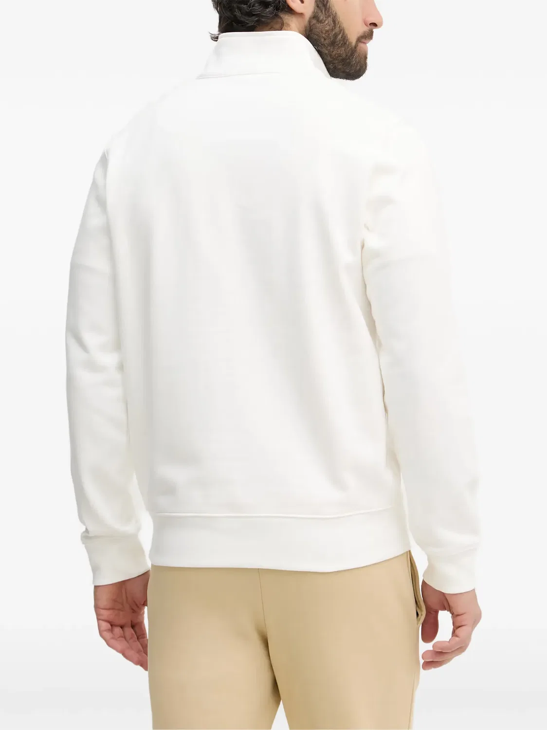 Толстовка с молнией белая Lacoste, белый — фото 2