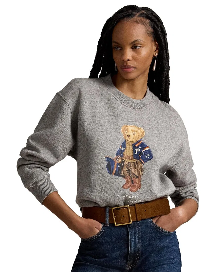 Свитшот с круглым вырезом и принтом Polo Bear Polo Ralph Lauren, Dark Vintage Heather