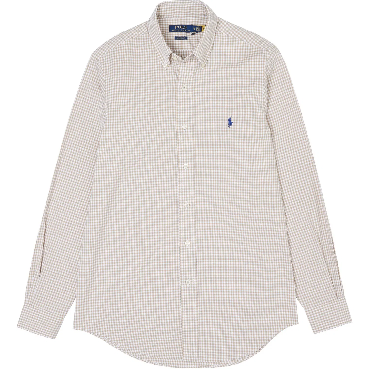 Мужская классическая рубашка Beige & White Polo Ralph Lauren