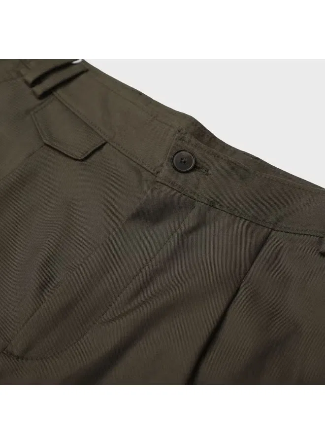 Брюки прямые широкие повседневные Zara, серо-зеленый — фото 4