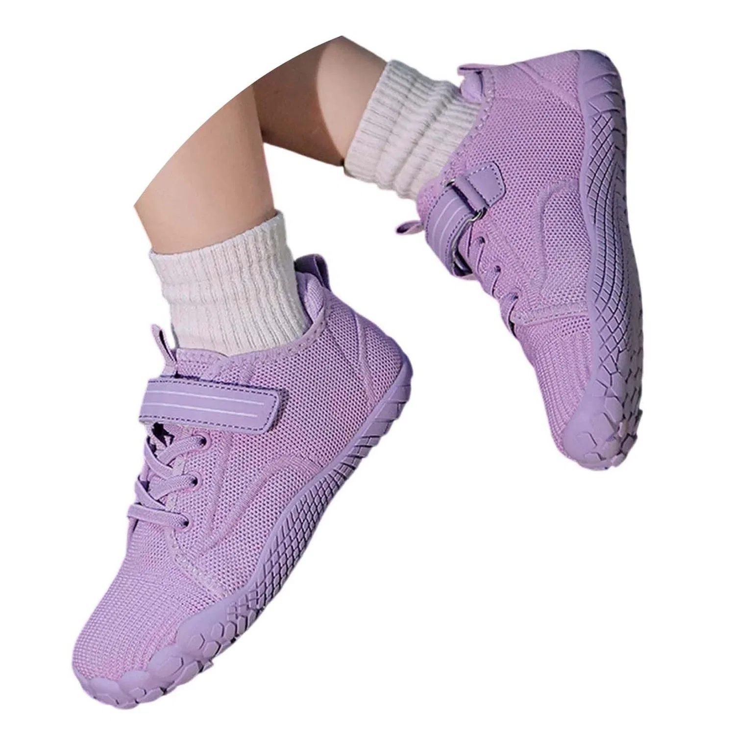 Детские кроссовки с принтом Barefoot Bambino LKRSEEF, Purple — фото 4