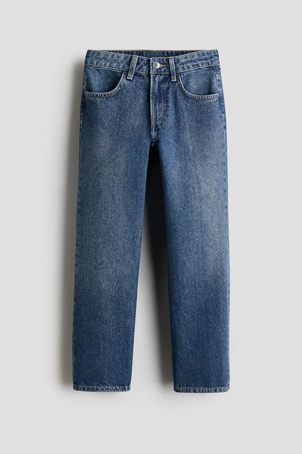 Джинсы свободного кроя прямого кроя H&M, Dunkles Denimblau — фото 3