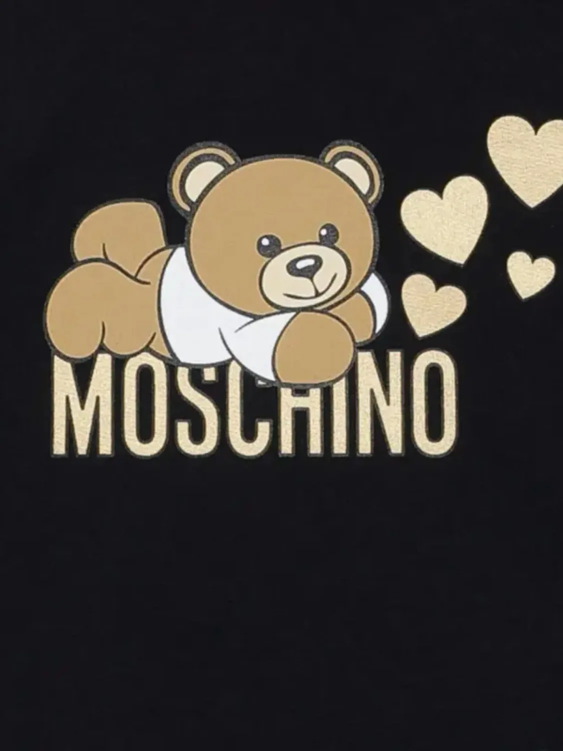 Расклешенное платье с принтом Teddy Bear Moschino Kids, черный — фото 3