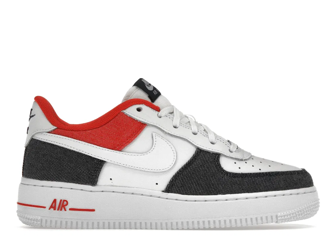 Детские кроссовки Lifestyle Nike Air Force 1 Low LV8, White/Midnight Navy/Chile Red/White