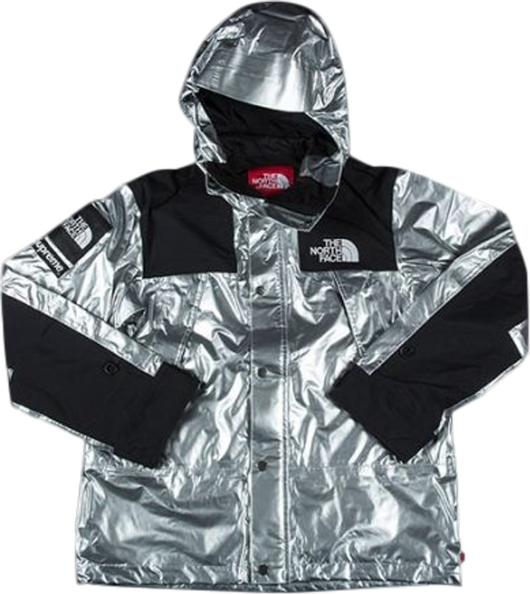 Парка Supreme x The North Face Metallic Mountain Parka 'Silver', серебряный - фото