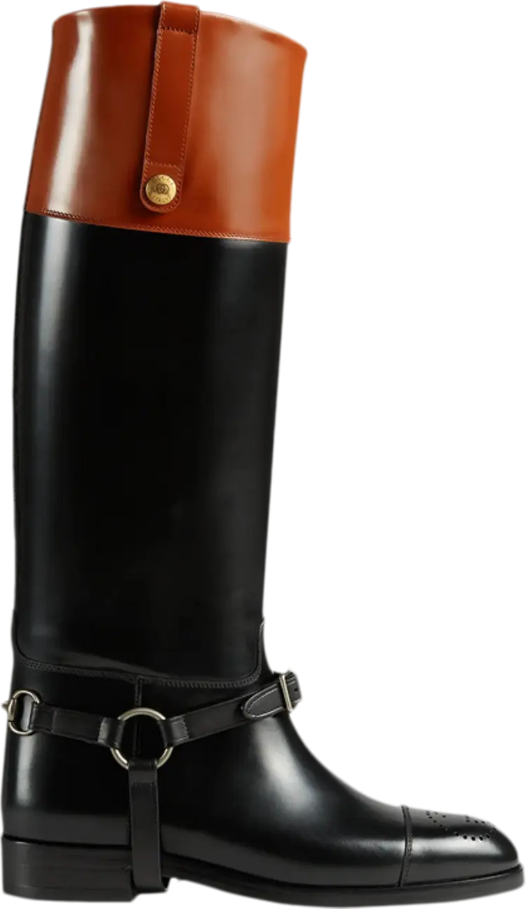 Сапоги Gucci Wmns Knee-High Boot Harness - Black, черный