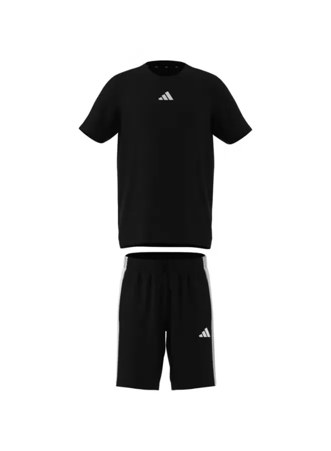 Комплект футболок с длинным рукавом Train Essentials 3-Stripes Adidas, черный — фото 2