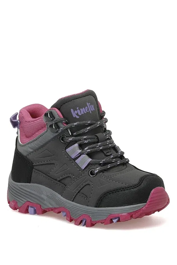 Детские ботинки для девочек с коротким каблуком Kinetix, Gray-Fusia-Lila