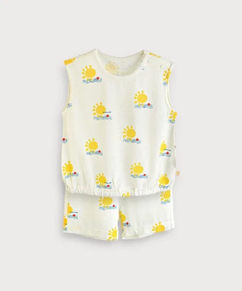Детский комплект для девочек без рукавов Sunshine Mesh moimoln, Yellow