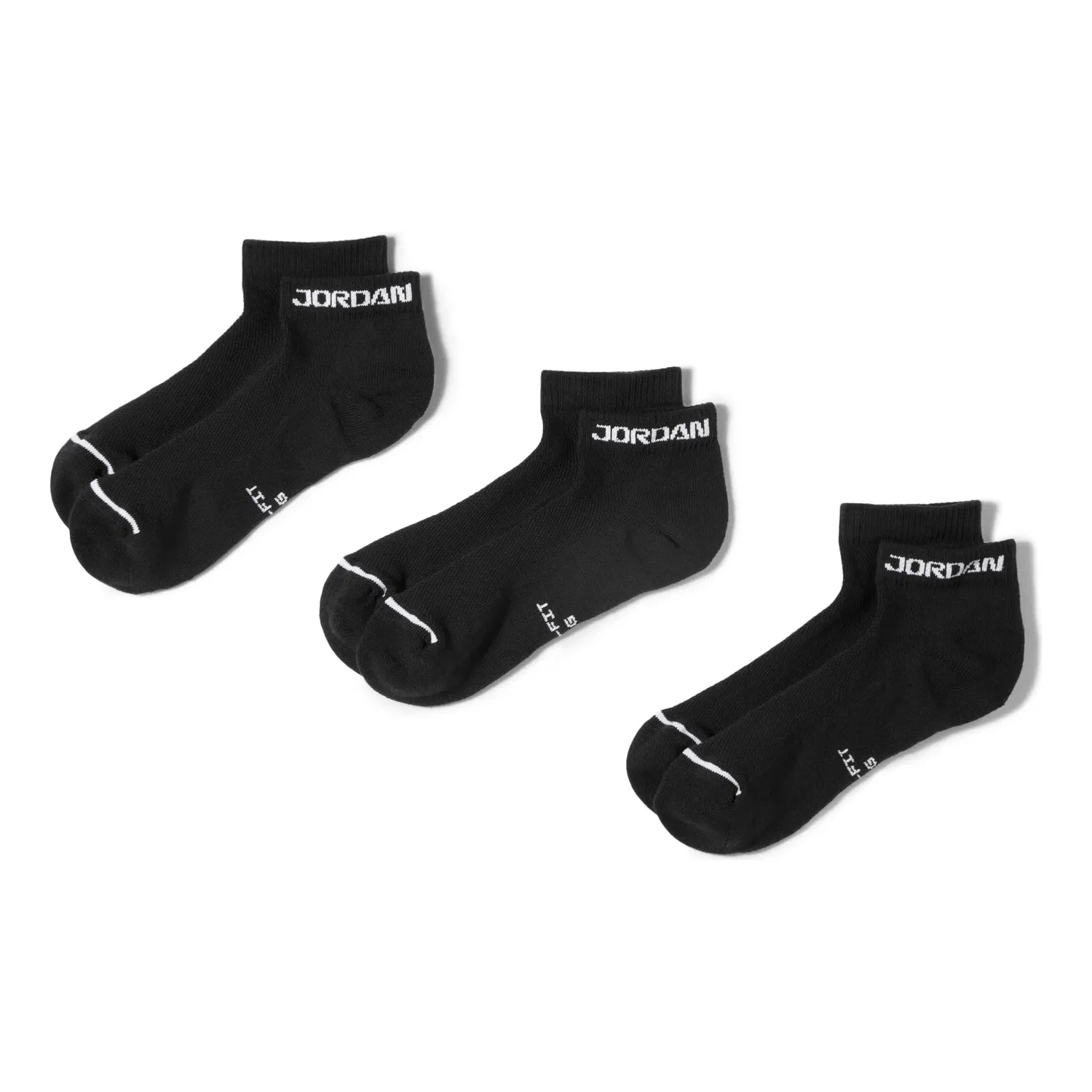 Мужские носки Air Jordan Everyday Elevated Ankle Socks (3 Pairs) 'Black' Jordan, черный