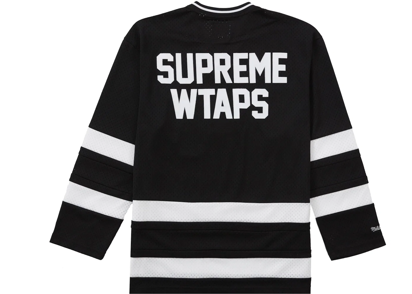 Мужская хоккейная джерси с логотипами Supreme WTAPS Mitchell & Ness, Black — фото 2