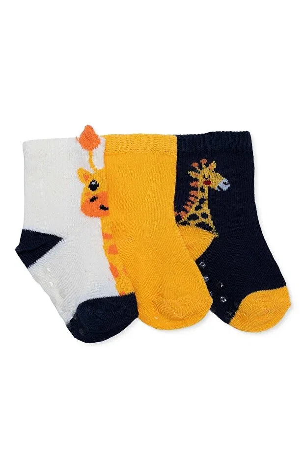 Детские носки для мальчиков с принтом 3-пары Hello Baby, Navy Blue Printed Ebebek Hello Baby