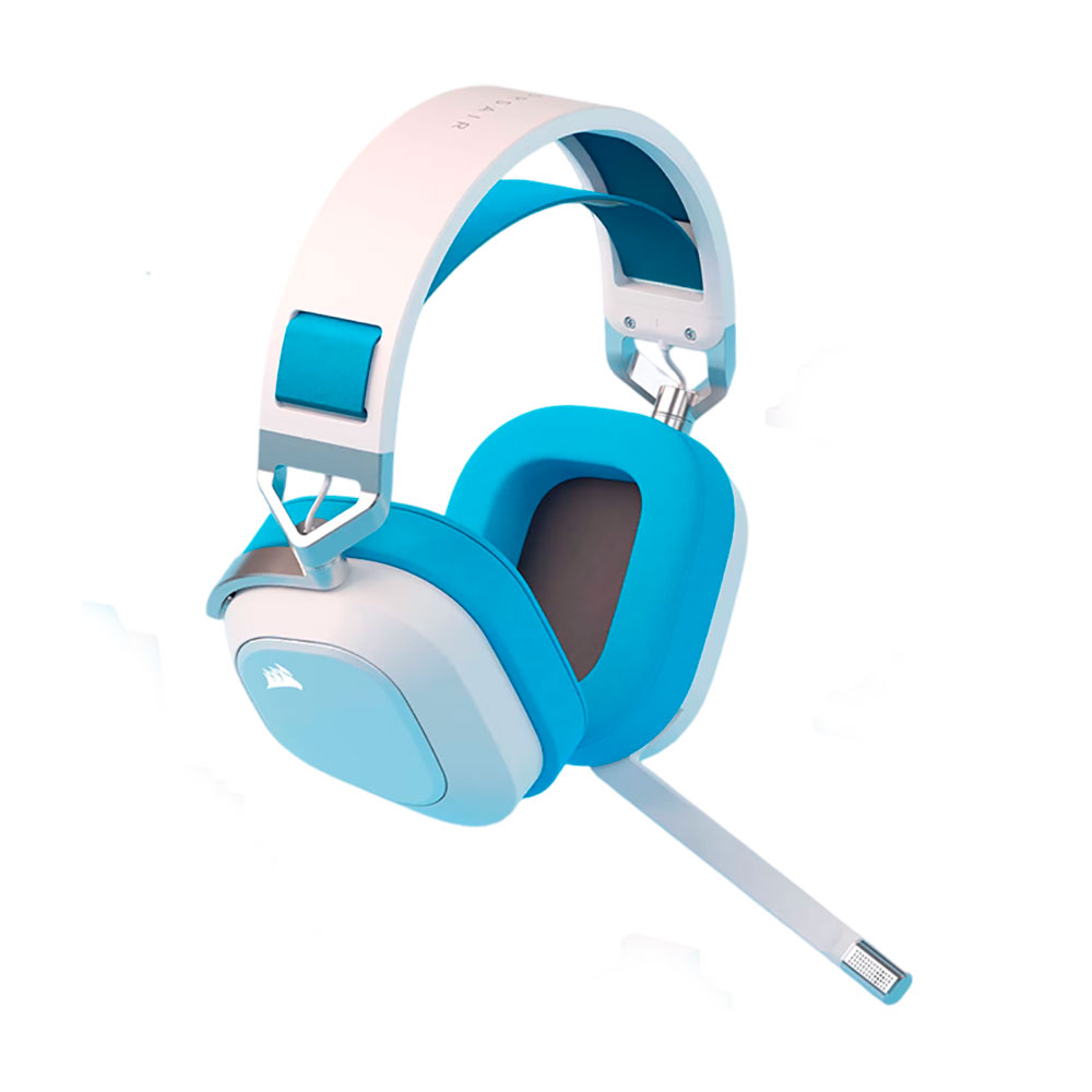 Игровая гарнитура Corsair HS80 RGB, белый/голубой — фото 2
