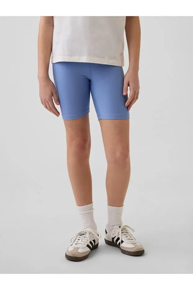 Детские шорты для девочек хлопковые Biker Shorts Gap, Light Blue-001 — фото 4
