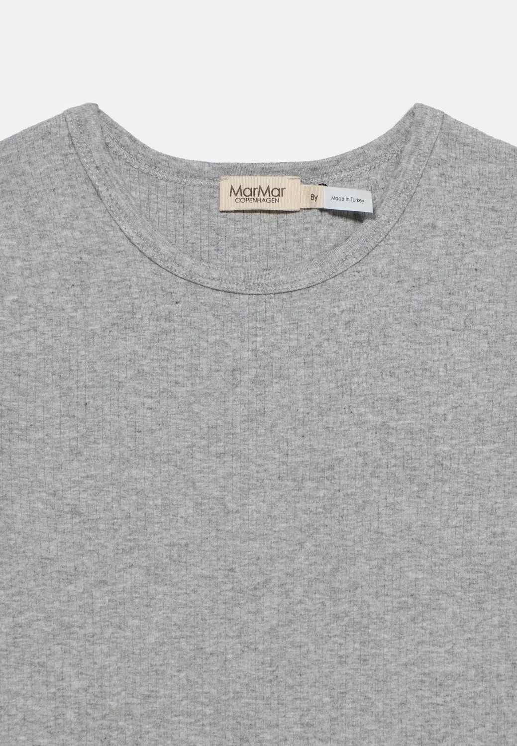 Футболка унисекс - базовая футболка Marmar Copenhagen, Light Grey Melange — фото 3