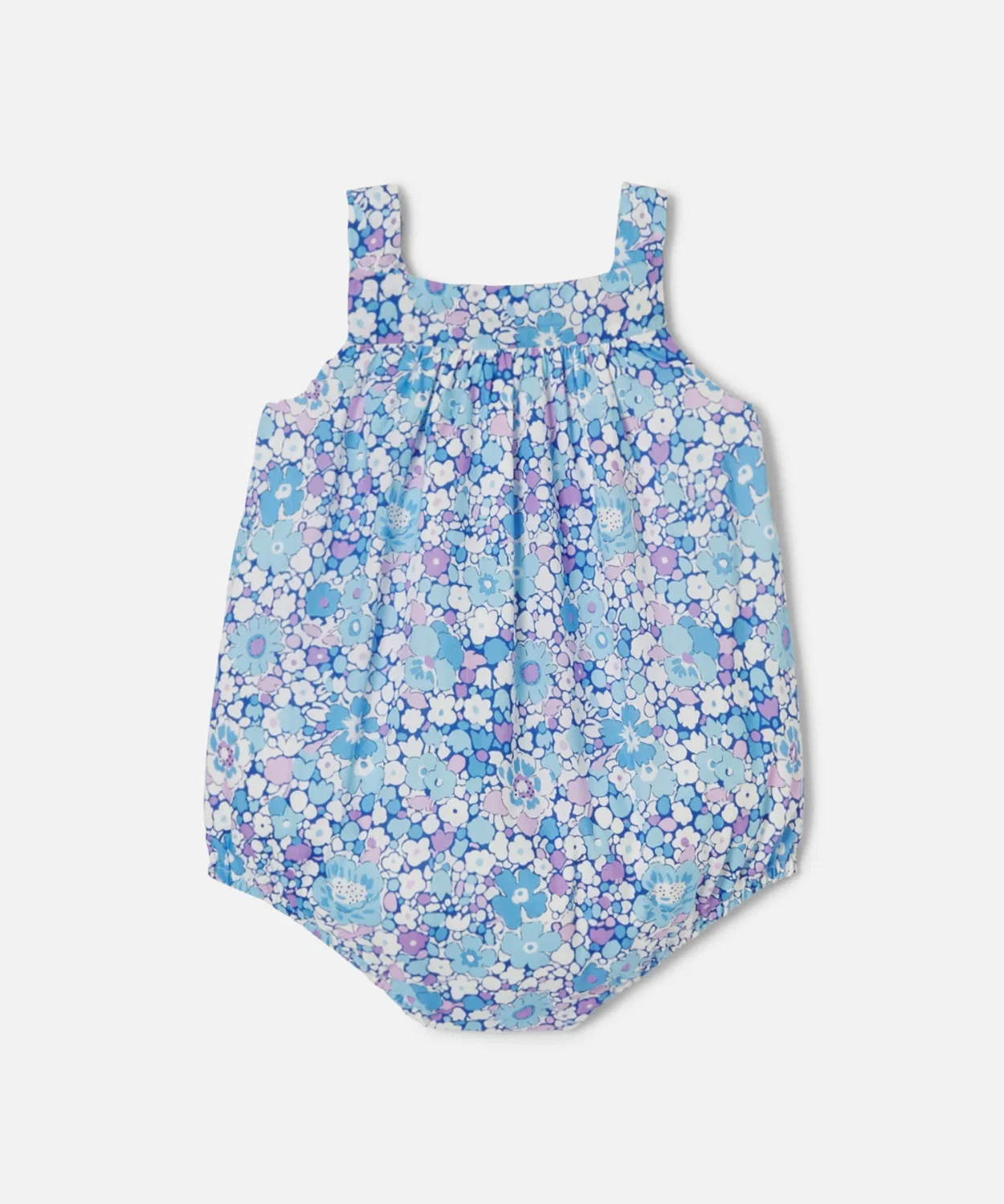 Детский комбинезон-блoomer с цветочным принтом, модель Petite Plage Jacadi, Blue — фото 2