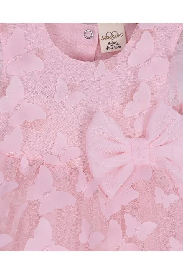 Детское платье для девочек с принтом Ahenk Baby Kids, Pink — фото 3