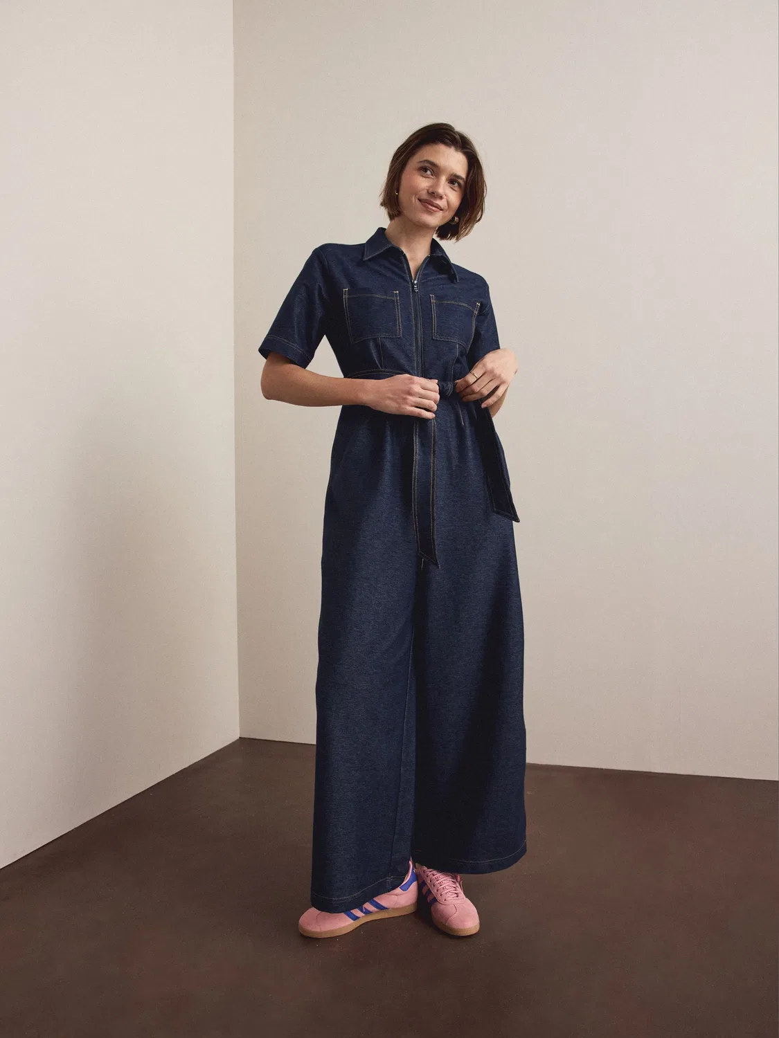 Комбинезон джинсовый джерси, Indigo Blue Next