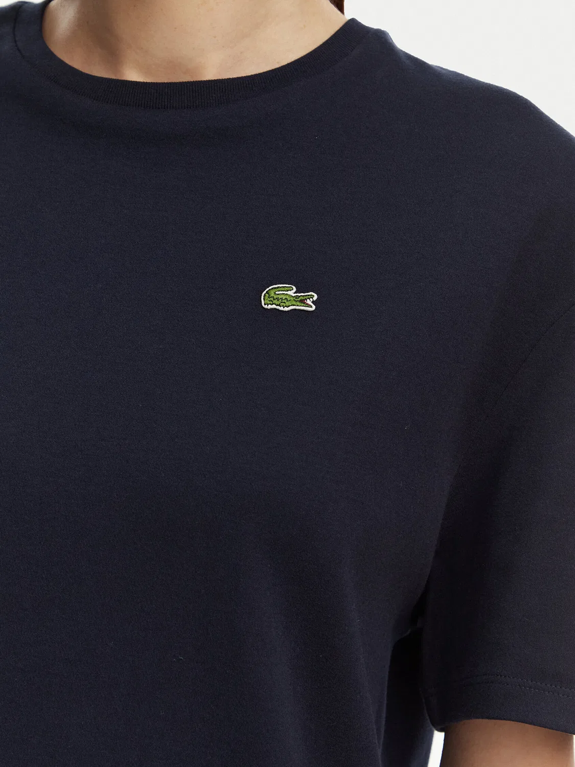 Женское платье свободного кроя на каждый день Lacoste, темно-синий — фото 4