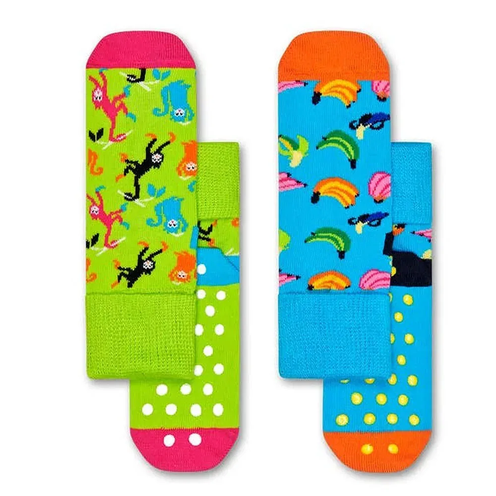 Носки антискользящие Banana 2 пары Happy Socks, зеленый