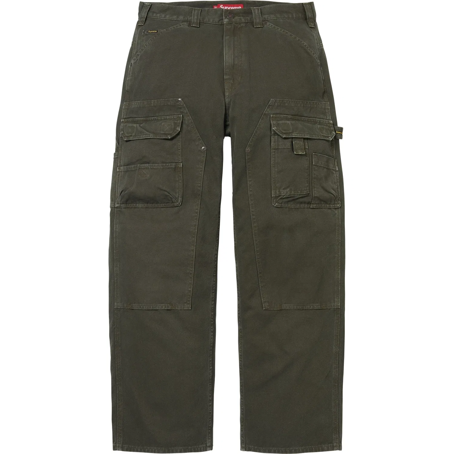 Детские карго-брюки унисекс с длинным рукавом Supreme, Dark Green