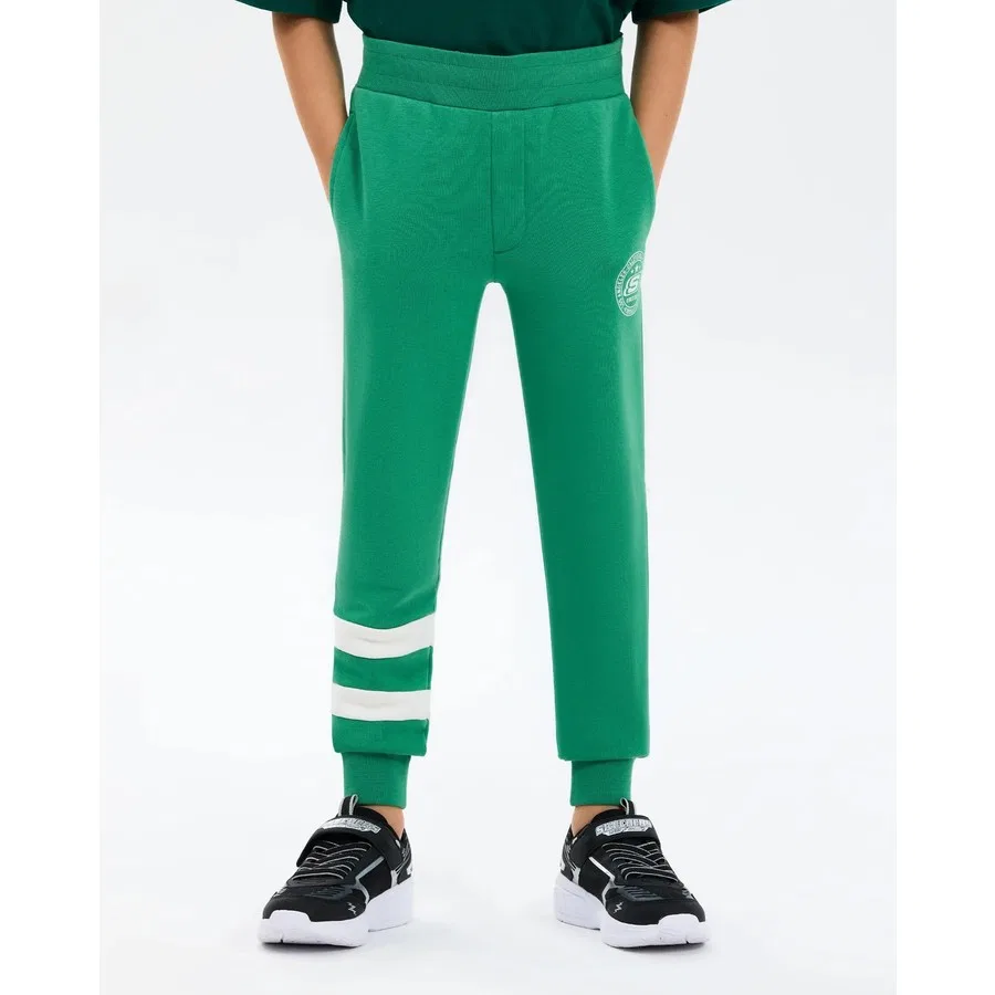Спортивные штаны с мягким флисом для мальчика B Lw Fleece Sweatpant Skechers, Хаки — фото 3