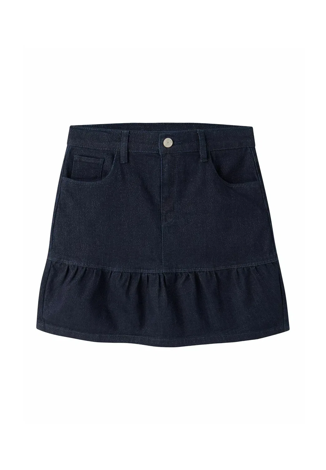 Джинсовая юбка с блестками - юбка А-силуэта Name It, Dark Blue Denim