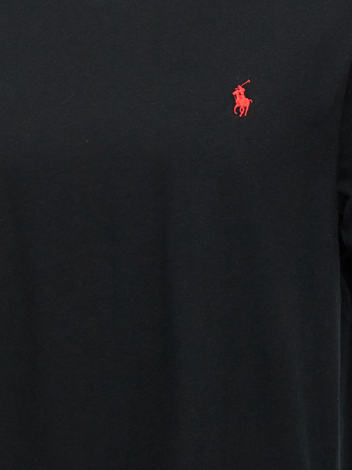 Мужская футболка хлопковая Black Cotton T-Shirt Polo Ralph Lauren, Black — фото 4