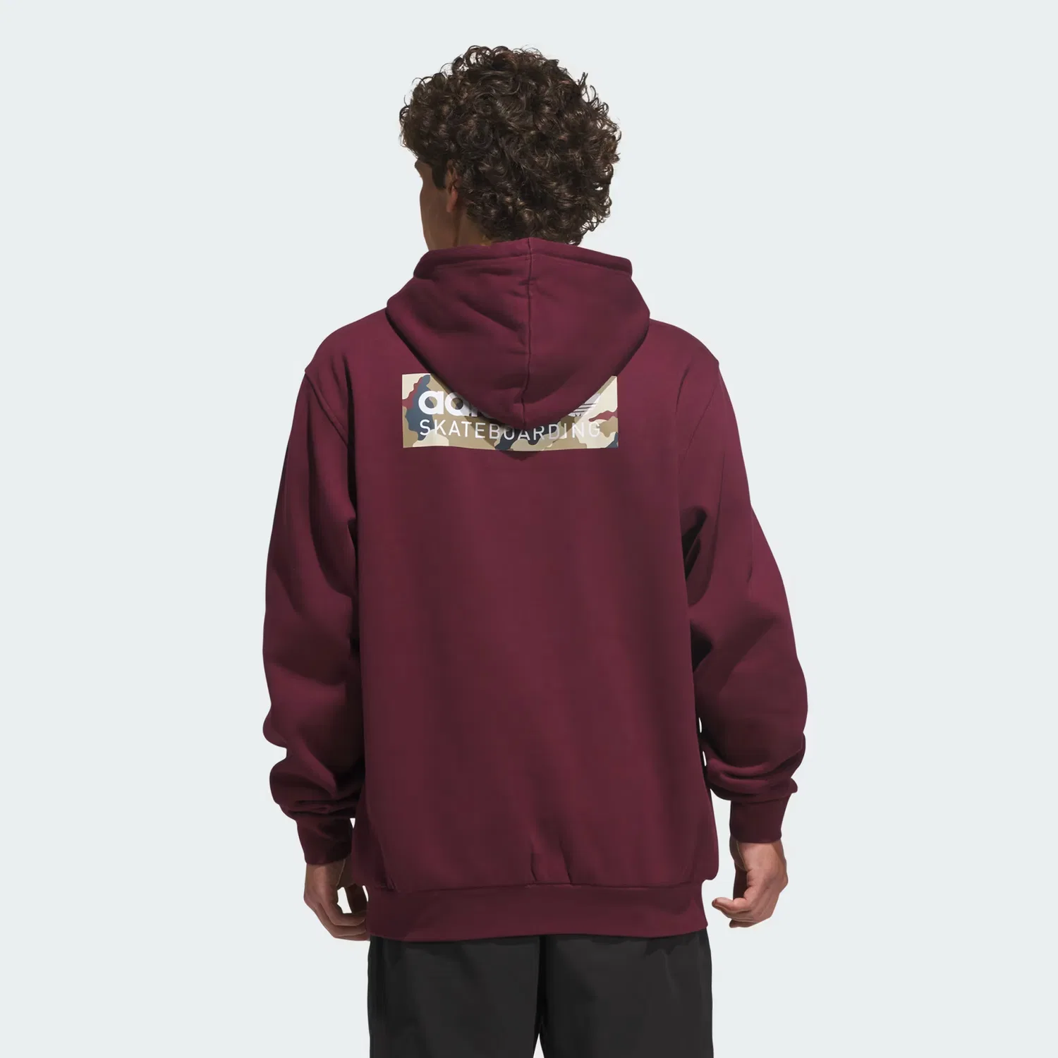 Худи свободного кроя Skateboarding Logo Adidas Originals, бордовый — фото 4