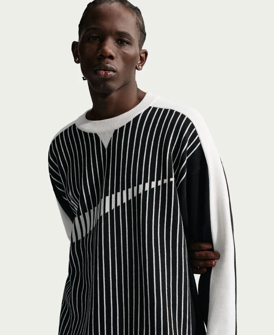 Свитшот Nike Sportswear Club с джаккардовым логотипом, Black/Sail — фото 2