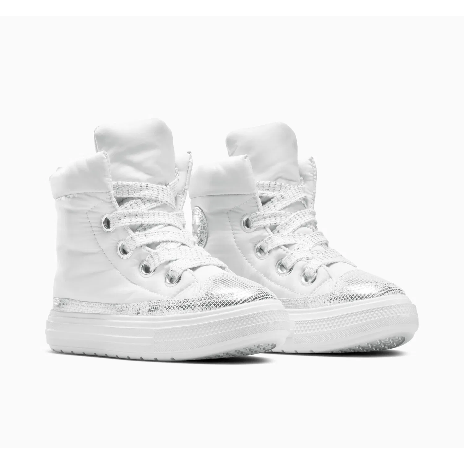 Детские кеды на шнуровке с канвасом Converse, Barely Grey/Silver/Black