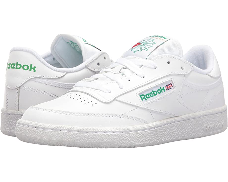 Мужские кроссовки Reebok Club C 85 Lifestyle, бело-зеленый - фото