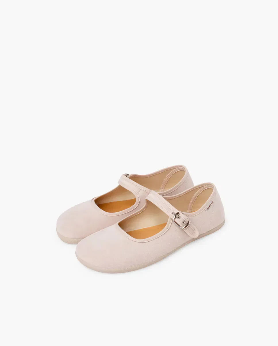 Детские туфли для девочек barefoot Merceditas Pisamonas, Beige — фото 2