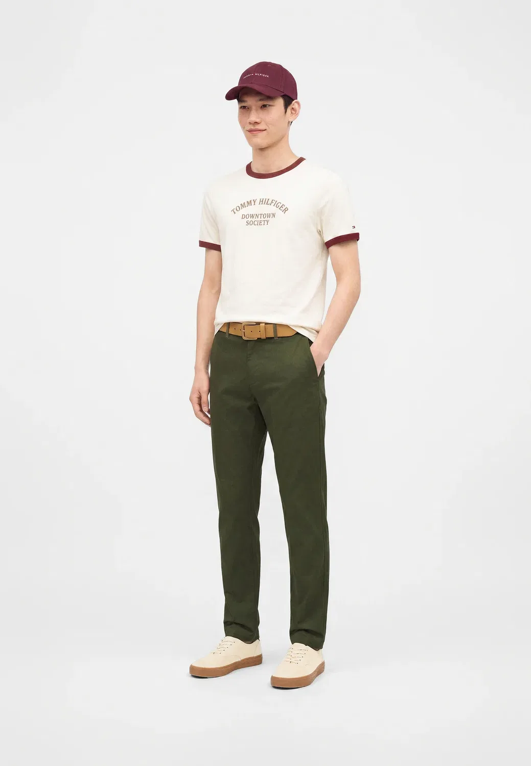 Футболка-Поло с графическим принтом в стиле университетской формы Tommy Hilfiger, Ivory Petal — фото 2