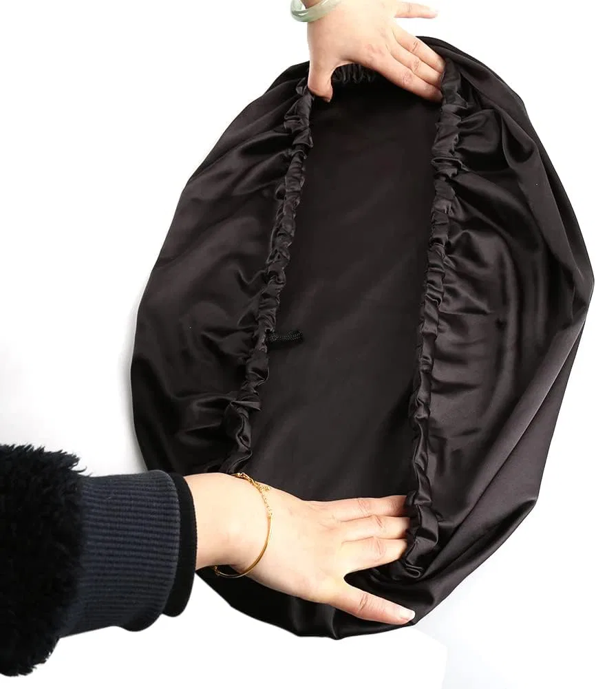 Шапочка для душа ELIHAIR, двусторонняя, регулируемая, XXL, Dark Black — фото 4