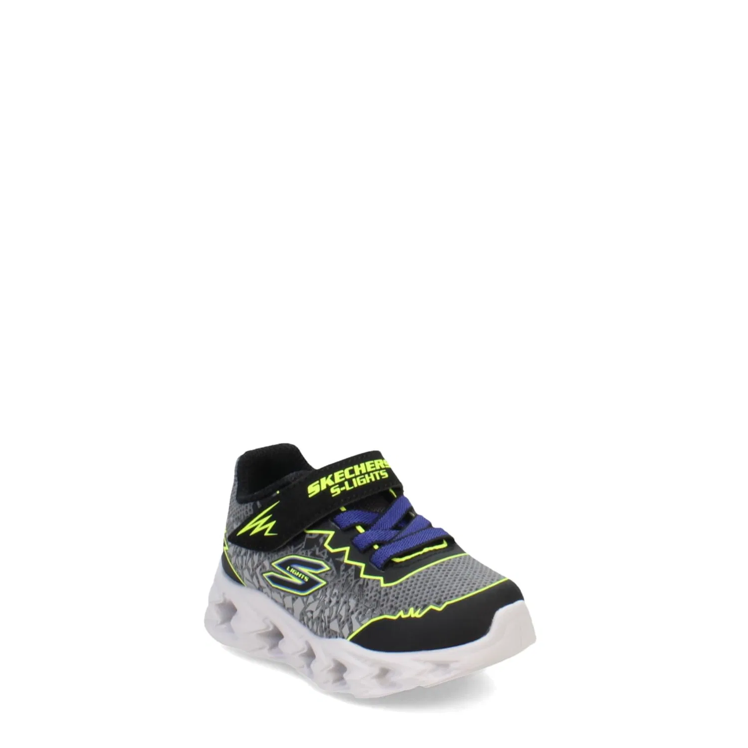 Детские кроссовки для мальчиков Skechers, Black Synthetic Yellow Blue Trim — фото 2