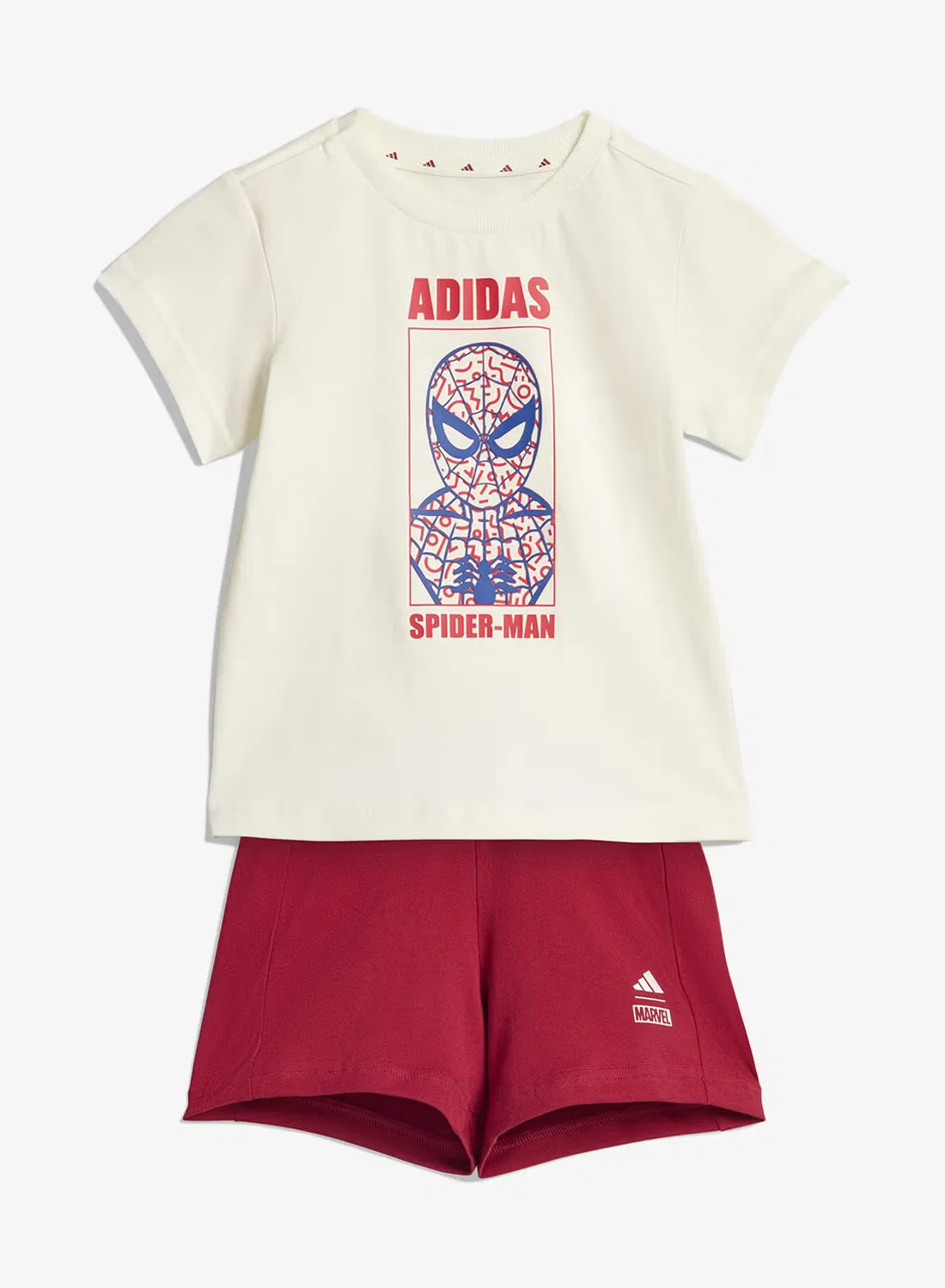 Комплект футболок с графикой Человека-паука Infant Spider-Man Adidas, белый