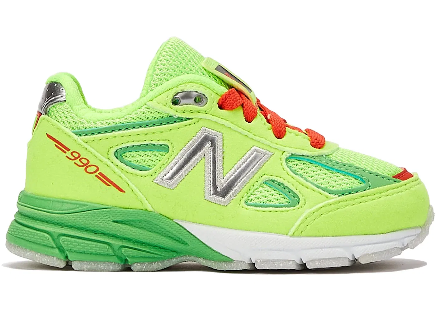Детские кроссовки Lifestyle с длинным шнурком New Balance 990v4, Green Green Red