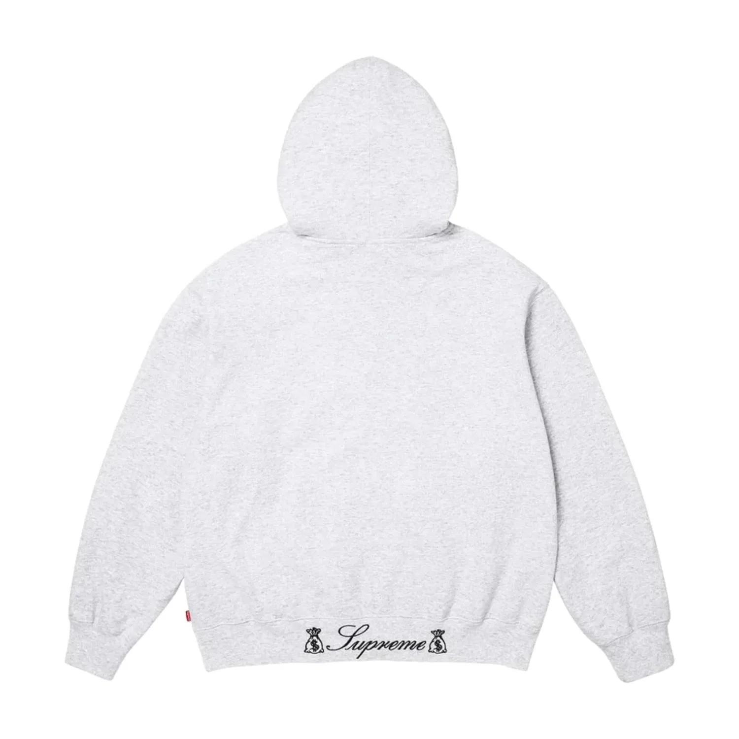 Мужское худи FW26 God Over Money Zip Up Hooded Sweatshirt 'Ash Grey' Supreme, Ash Grey — фото 3