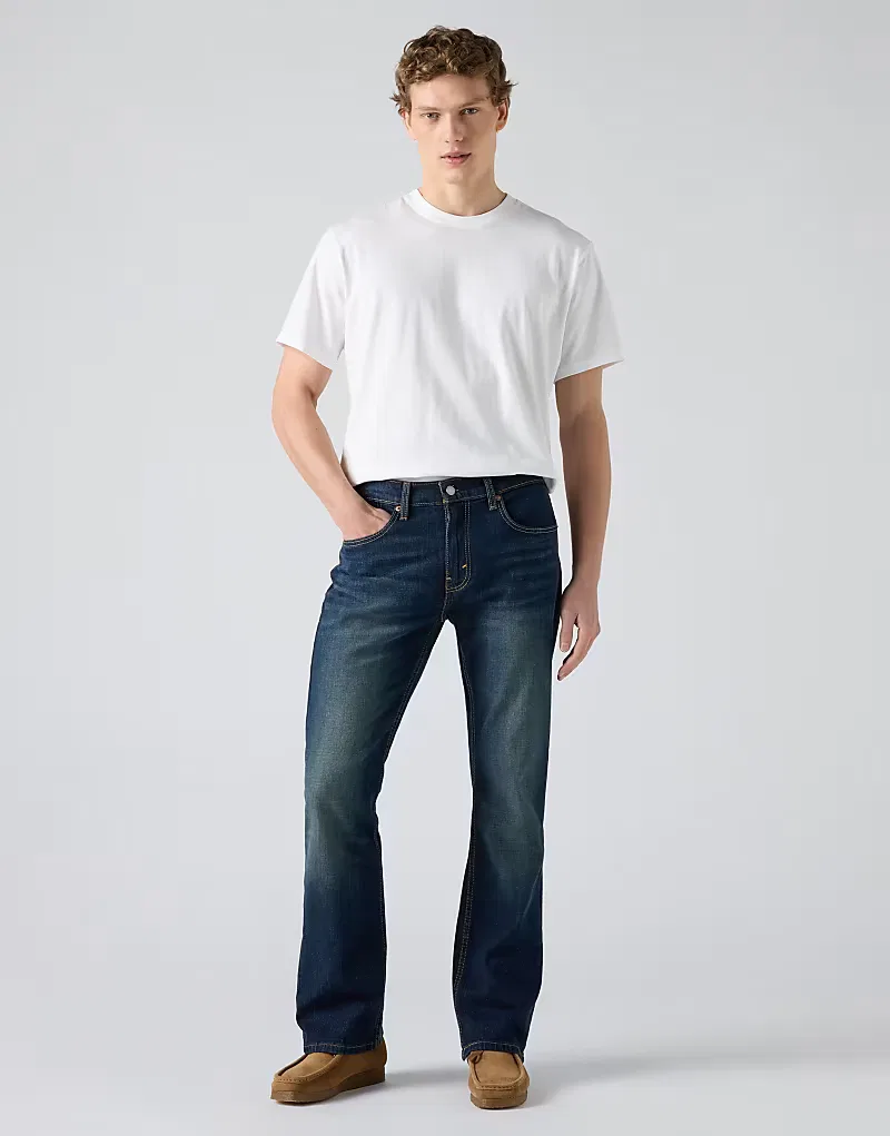 Джинсы Levi's 527 зауженные, расклешенные, темно-синий — фото 2