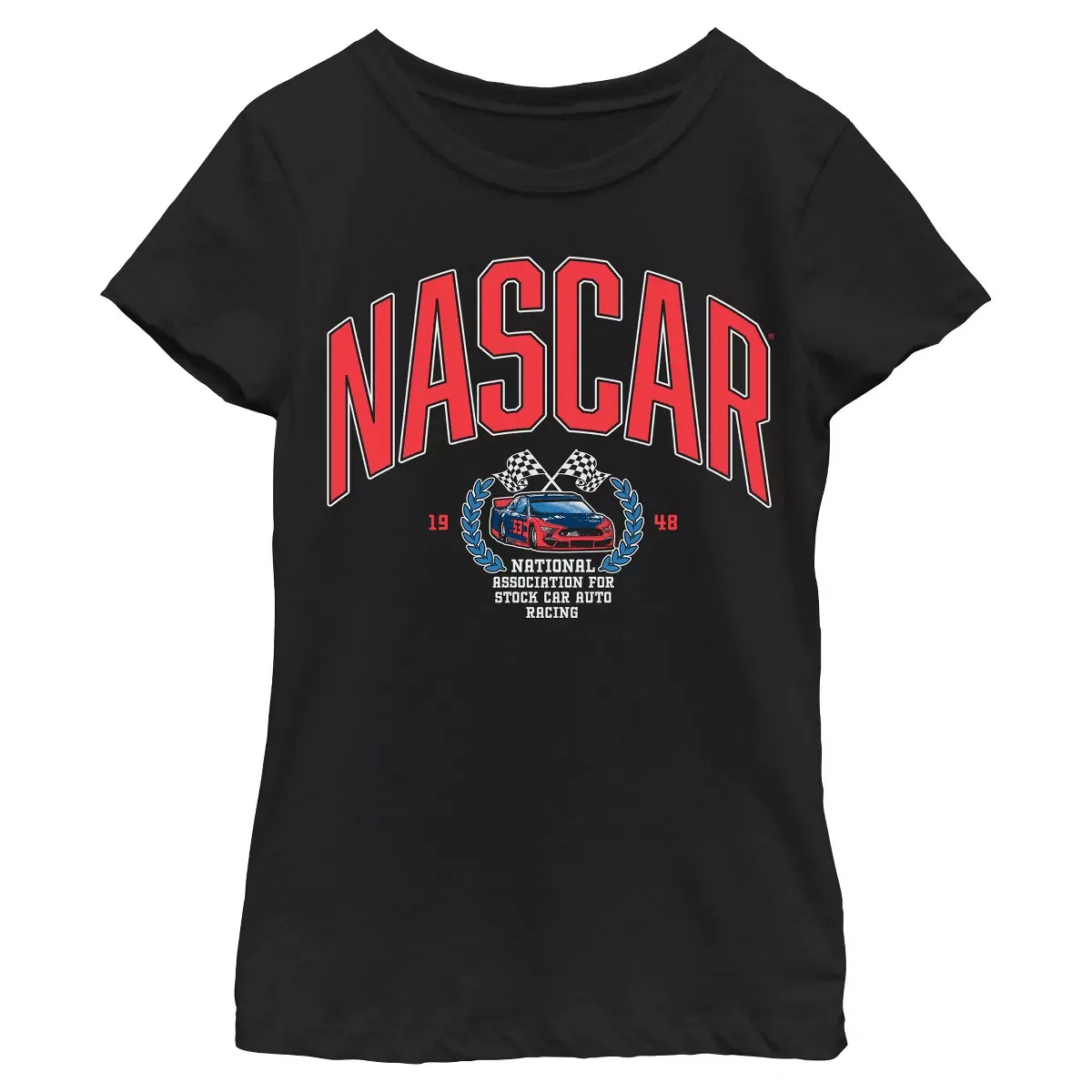 Детское футболка с принтом Retro Racing Car Number 53 Graphic NASCAR, Black